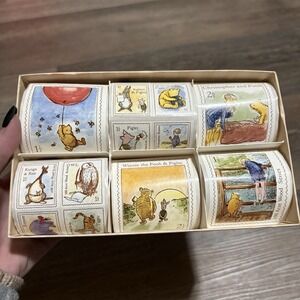 VTG Classic Winnie The Pooh Christopher Robin & Piglet Sticker Box Set